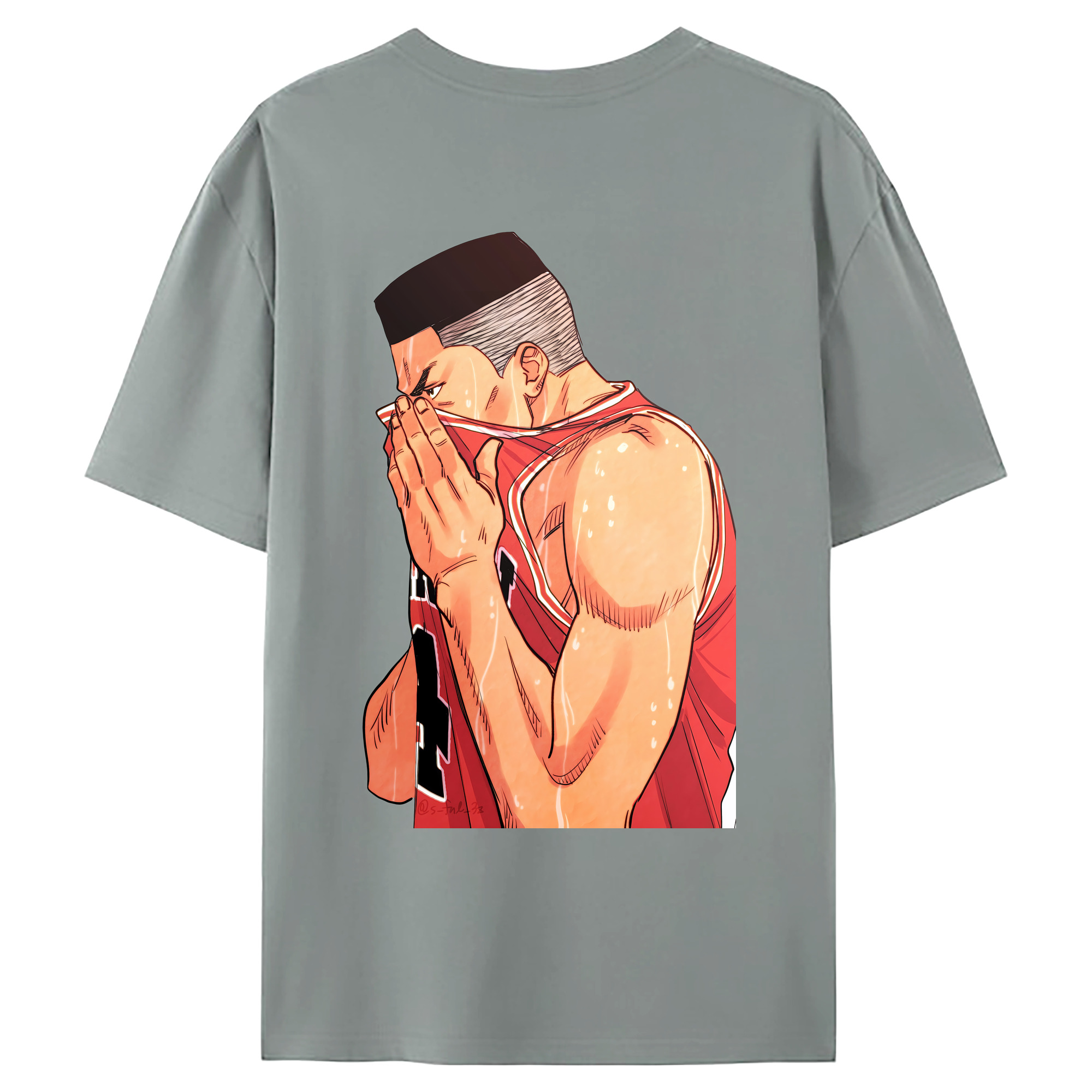 （画像用） SLAM DUNK／スラムダンク 綿100％ メンズ半袖Tシャツ（バックプリント） 通気性